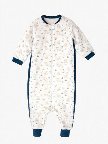 Dječja spavaća vreća s dizajnom podijeljenih nogu, Space Cotton punilo, vanjski materijal od vlakana bambusa i poliesterska podstava