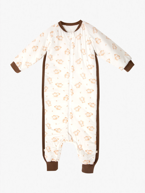 Dječja spavaća vreća s dizajnom podijeljenih nogu, Space Cotton punilo, vanjski materijal od vlakana bambusa i poliesterska podstava