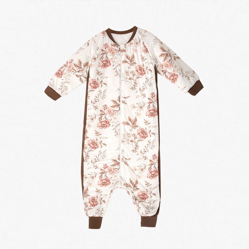 Dječja spavaća vreća s dizajnom podijeljenih nogu, Space Cotton punilo, vanjski materijal od vlakana bambusa i poliesterska podstava