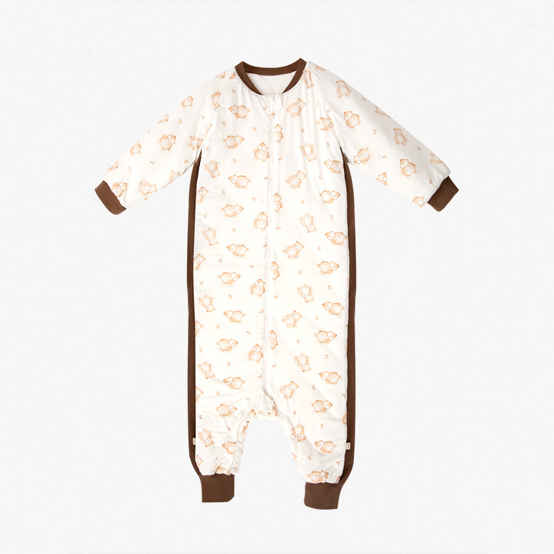 Dječja spavaća vreća s dizajnom podijeljenih nogu, Space Cotton punilo, vanjski materijal od vlakana bambusa i poliesterska podstava