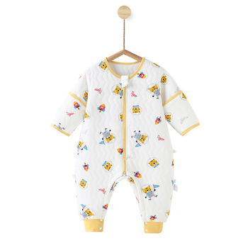 Sac de somn pentru bebeluși și copii mici, bumbac 95%+, umplutură din bumbac gol, mâneci detașabile, lavabil