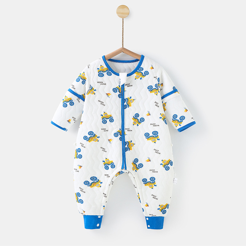 Sac de somn pentru bebeluși și copii mici, bumbac 95%+, umplutură din bumbac gol, mâneci detașabile, lavabil