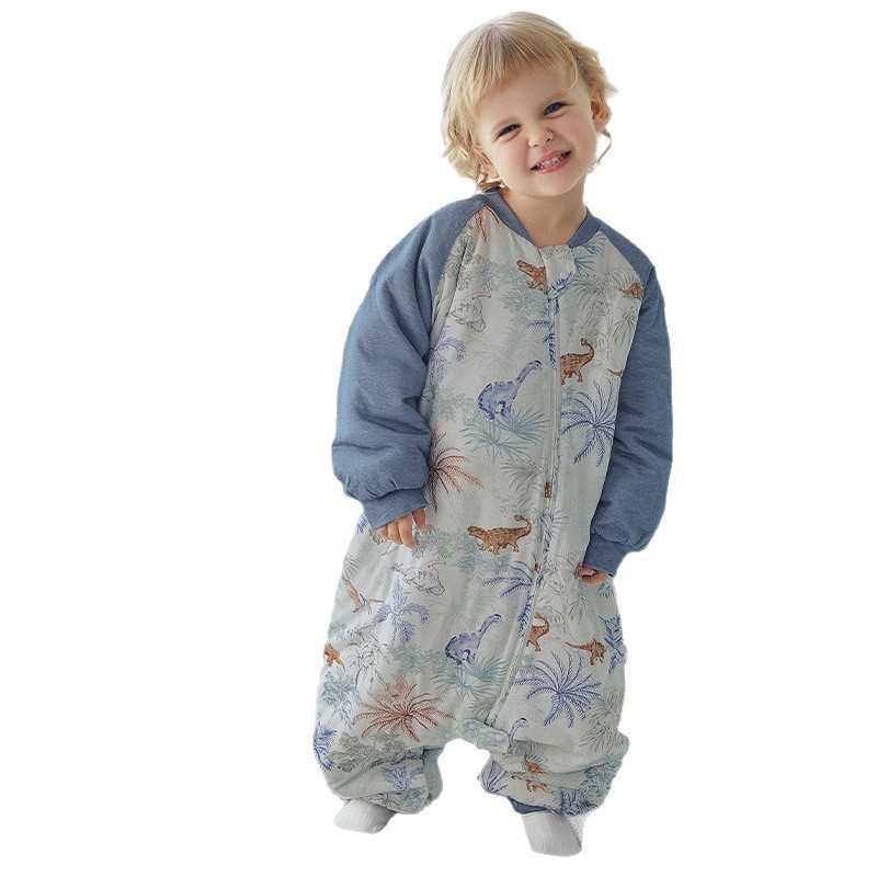 Spací vak na bábatká s rozdelenými nohami, na všetky ročné obdobia, látka: čistá bavlna, výplň: Space cotton, značka Little andan