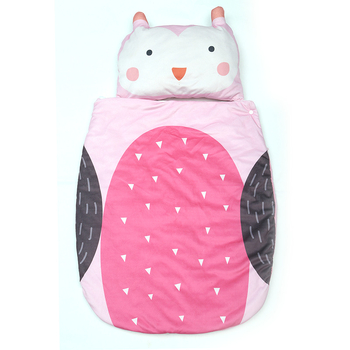Sac de dormit cocon pentru bebeluși, cu model desen animat, pentru 0–3 ani, gros pentru iarnă, umplutură poliester, căptușeală din bumbac 95%+, fermoar metalic