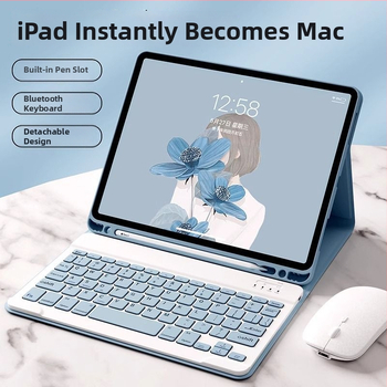 Puzdro na iPad s Bluetooth klávesnicou, s integrovanou ochranou, magnetickým uzáverom a slotom na pero