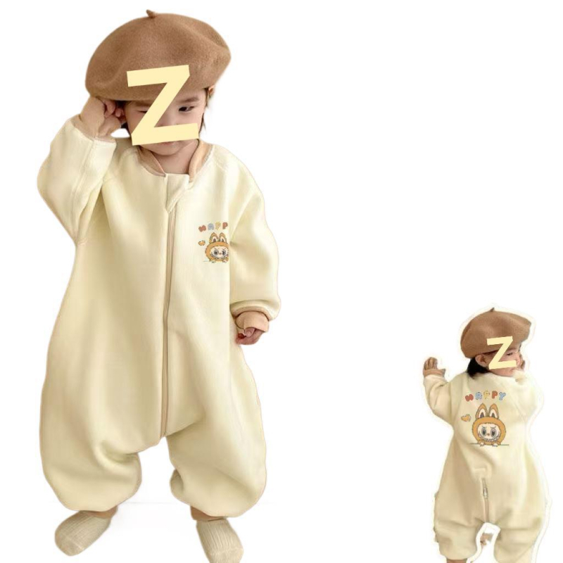 Laste magamiskott tõmblukuga, soe ja pakse, pehme puuvillane kate, kašmiiritäide, karikatuuri stiil, kodune riietus sügisel-talvel