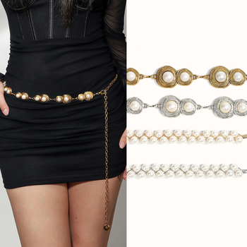 Lanț talie din metal, stil versatil, cu o singură buclă, pentru femei, toate sezoanele