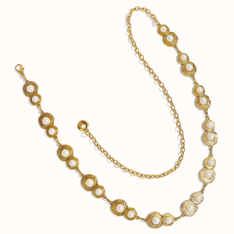 Lanț talie din metal, stil versatil, cu o singură buclă, pentru femei, toate sezoanele