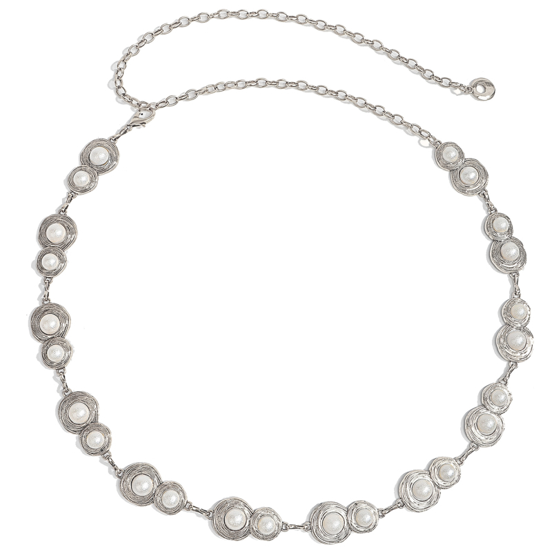 Lanț talie din metal, stil versatil, cu o singură buclă, pentru femei, toate sezoanele