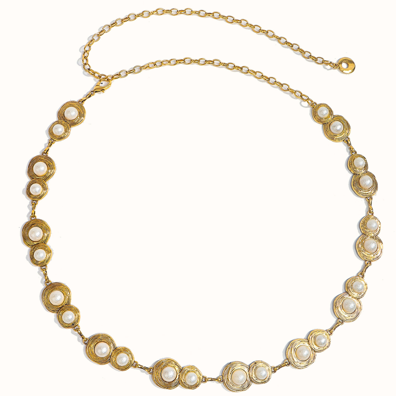 Lanț talie din metal, stil versatil, cu o singură buclă, pentru femei, toate sezoanele