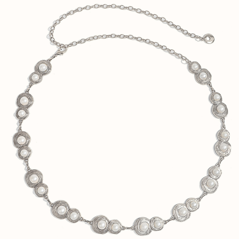 Lanț talie din metal, stil versatil, cu o singură buclă, pentru femei, toate sezoanele