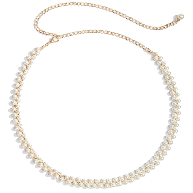 Lanț talie din metal, stil versatil, cu o singură buclă, pentru femei, toate sezoanele