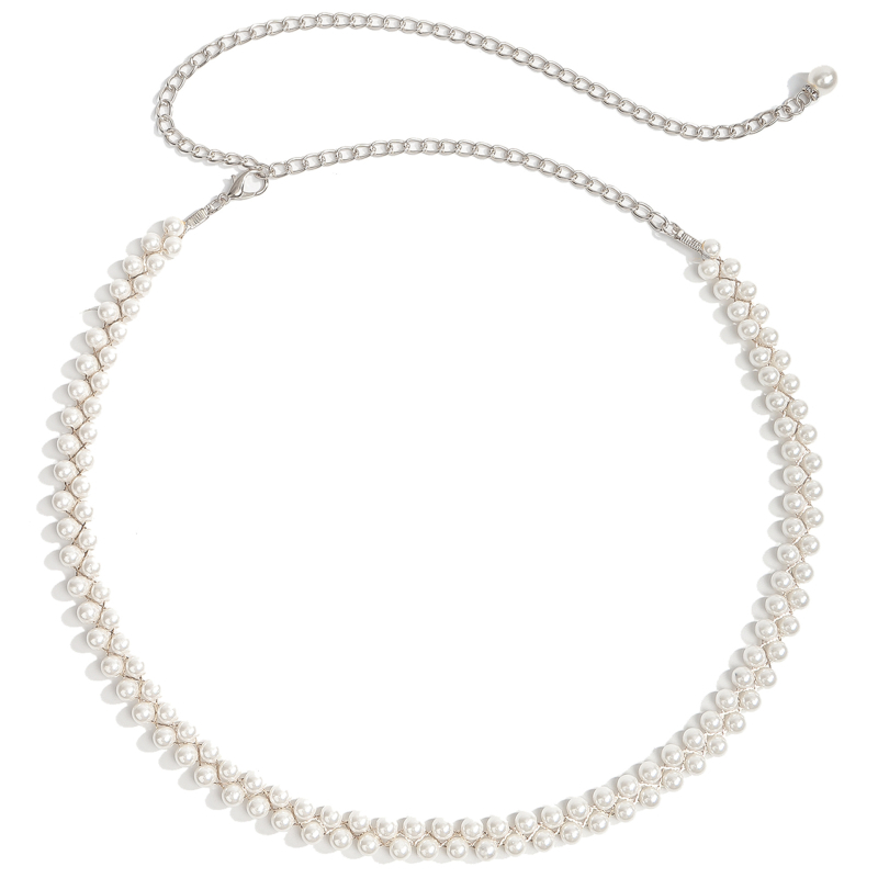 Lanț talie din metal, stil versatil, cu o singură buclă, pentru femei, toate sezoanele