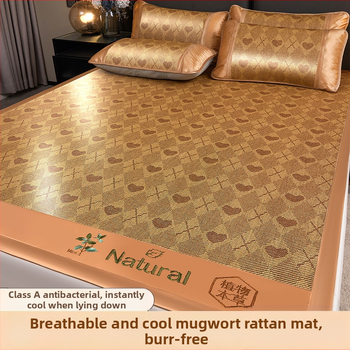 Sulankstomas ledinio šilko vėsinimo kilimėlis lovai, Jacquard pynimas, cheminė pluoštas