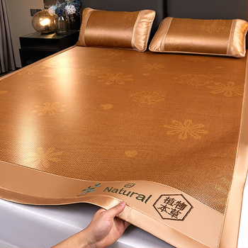 Sulankstomas ledinio šilko vėsinimo kilimėlis lovai, Jacquard pynimas, cheminė pluoštas