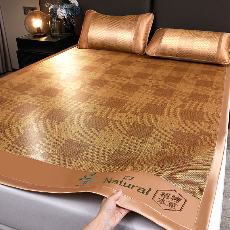 Sulankstomas ledinio šilko vėsinimo kilimėlis lovai, Jacquard pynimas, cheminė pluoštas