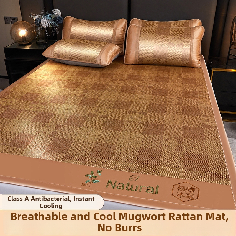 Sulankstomas ledinio šilko vėsinimo kilimėlis lovai, Jacquard pynimas, cheminė pluoštas