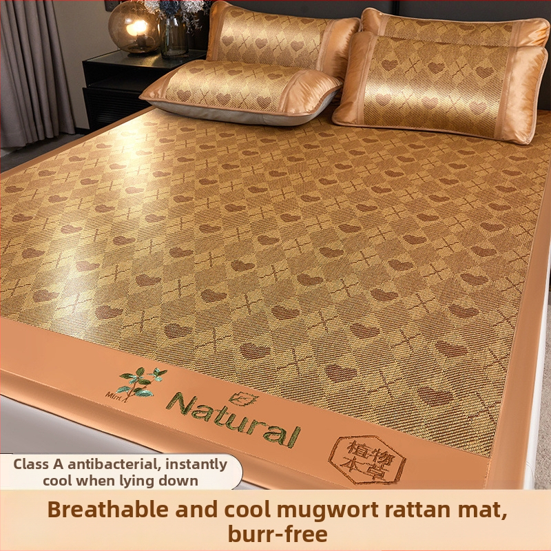 Sulankstomas ledinio šilko vėsinimo kilimėlis lovai, Jacquard pynimas, cheminė pluoštas