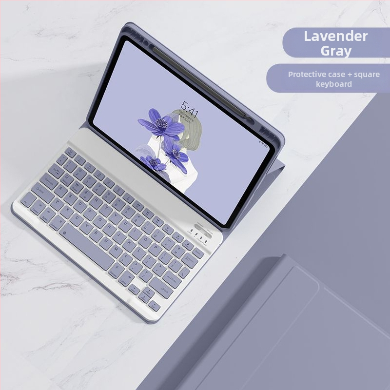 iPad apsauginis dėklas su integruota Bluetooth klaviatūra, magnetiniu užraktu ir rašiklio kišenė (kompatibilus Mini6 ir Pro11)