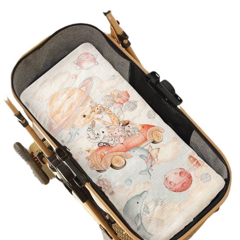 Covor pentru cărucior, din bumbac, universal pentru toate anotimpurile, lavabil, potrivit pentru sugari 0–1 ani, covoraș de întins și șezut