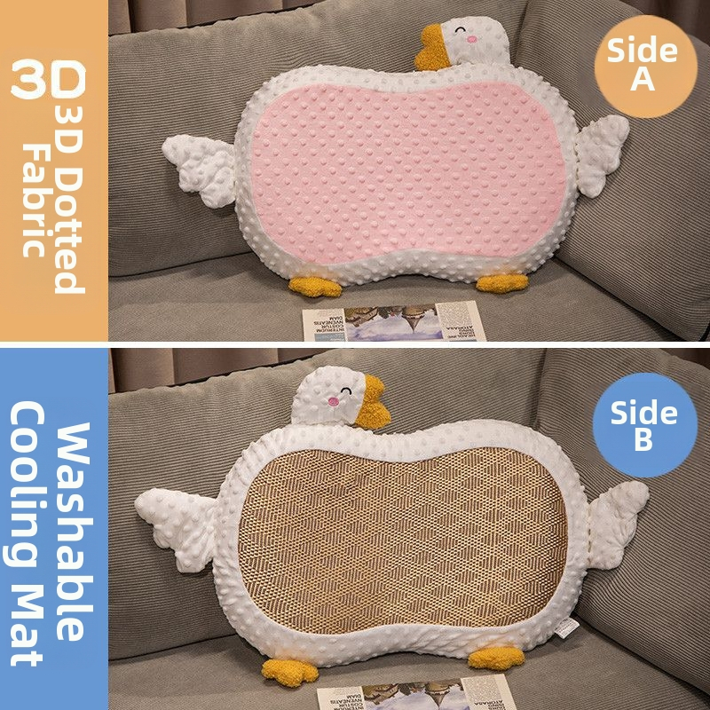 Luu kujuline mäluvahtpadi sünteetiliste kiudude kattega, kaela toeks ja kahekordseks kasutamiseks