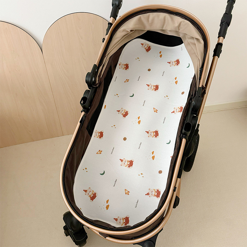 Bethmei covoraș pentru cărucior din fibre de bambus, respirabil pentru bebeluși 0-1 ani