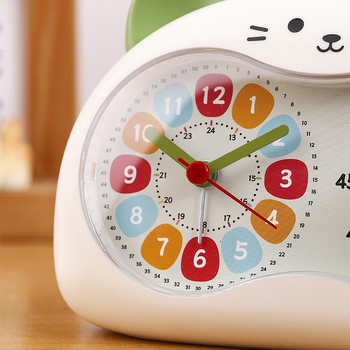 Ceas deșteptător pentru învățare cu timer vizual – Shiyu Home Furnishing, alimentare cu baterii, afișaj cu ace și cifre, stil desen animat