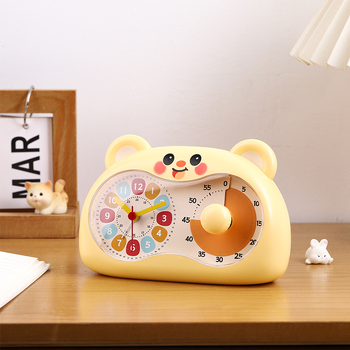 Ceas deșteptător pentru învățare cu timer vizual – Shiyu Home Furnishing, alimentare cu baterii, afișaj cu ace și cifre, stil desen animat