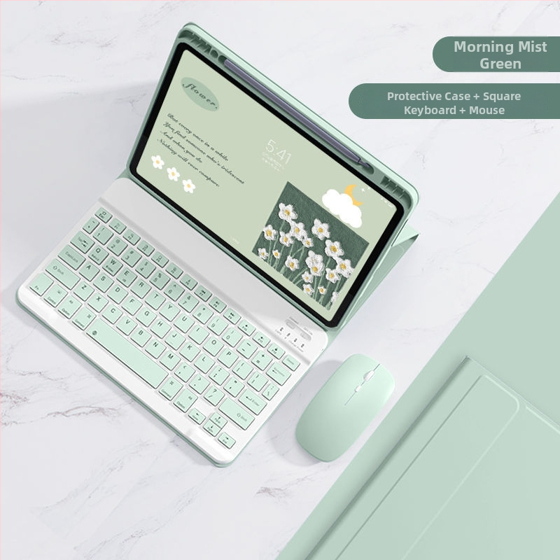 iPad Bluetooth klaviatūros apsauginis dėklas su magnetiniu tvirtinimu ir rašiklio skyriaus vieta