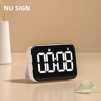 Deli NS883 digitálny časovač s teplomerom, LED displej, napájaný batériou, ABS puzdro