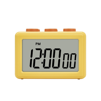 Troje-u-jednom mjerač vremena sa tihim elektroničkim satom, LCD zaslon, kvadratni oblik, napajanje baterijom