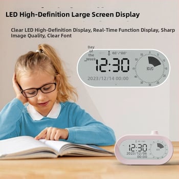 Vizualni mjerač vremena za učenje djece i ured – LED zaslon, alarm, kalendar i termometar