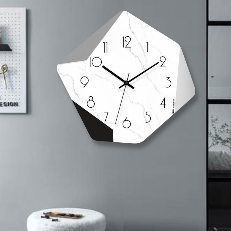 MoJu kvarcni zidni sat, napajanje baterijom suhog tipa, jednostrani, moderni minimalistički stil, za dnevni boravak i restoran