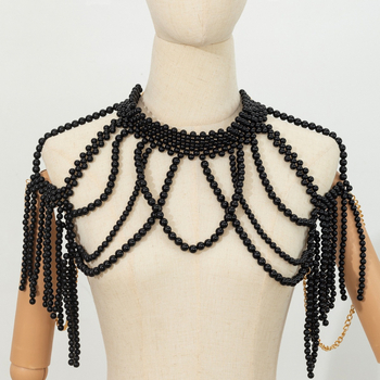 Ogrlica ar masīvā goliera dizainu, ABS sveķi, Sexy Joker stils, Pavasaris 2025