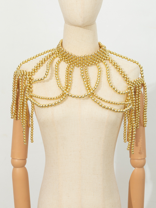 Ogrlica ar masīvā goliera dizainu, ABS sveķi, Sexy Joker stils, Pavasaris 2025