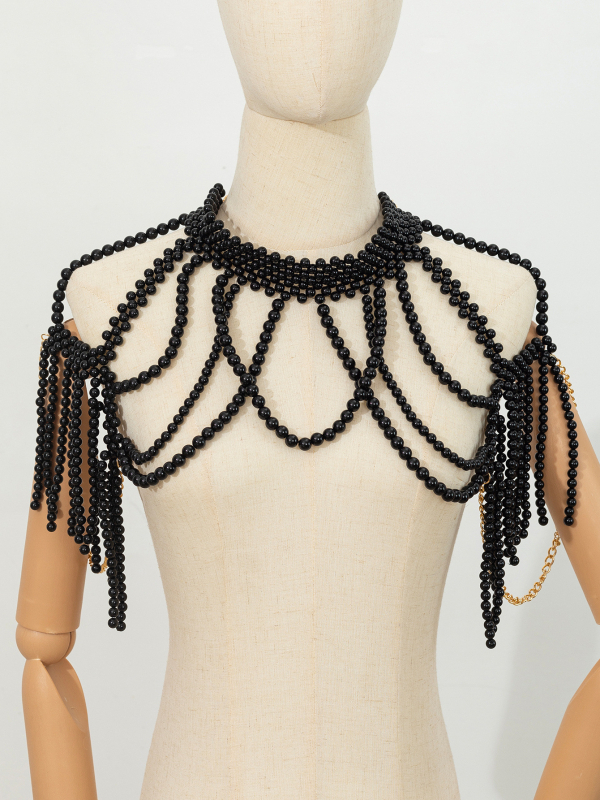 Ogrlica ar masīvā goliera dizainu, ABS sveķi, Sexy Joker stils, Pavasaris 2025