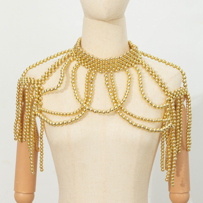 Ogrlica ar masīvā goliera dizainu, ABS sveķi, Sexy Joker stils, Pavasaris 2025