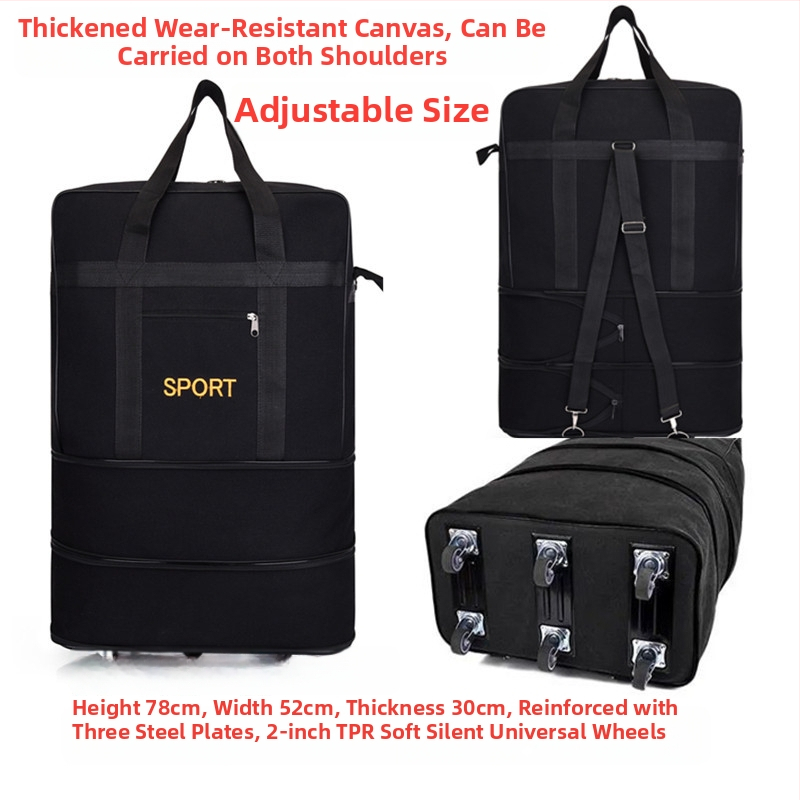 Drobė Duffel kelionėms – Prekės ženklas T6, Unisex, Raidės raštas, Kvėpuojantis, Dėvėjimui atsparus, Smūgiams atsparus