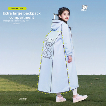 Vaikų lietaus pončas, EVA audinys, 0,16 mm storio, vaikams, modernus minimalistinis stilius