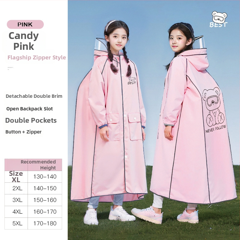 Vaikų lietaus pončas, EVA audinys, 0,16 mm storio, vaikams, modernus minimalistinis stilius