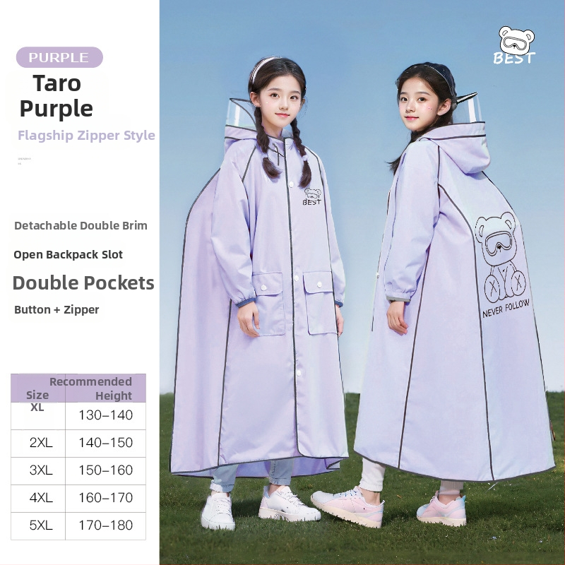 Vaikų lietaus pončas, EVA audinys, 0,16 mm storio, vaikams, modernus minimalistinis stilius