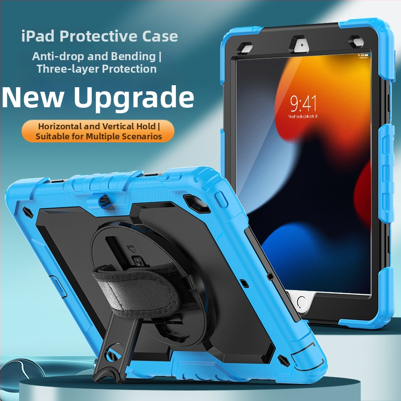 Silicone iPad dėklas Apple – smūgiams atsparus, anti pirštų atspaudų, su įspaudu, suderinamas su iPad