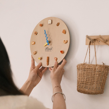 DIY komplet za zidni sat - kružni drveni brojčanik, jednostrana, modernog dizajna, glatko kretanje sekundne kazaljke, pogodan za dnevni boravak, spavaću sobu, studiju