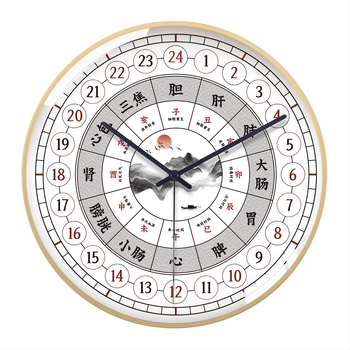 Fali kvaros óra, kör alakú, egyoldalas, fém ház, 4 cm vastagság, számlap laminált papírból, elemmel működik, modern minimalist design