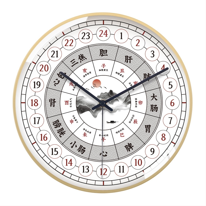 Fali kvaros óra, kör alakú, egyoldalas, fém ház, 4 cm vastagság, számlap laminált papírból, elemmel működik, modern minimalist design