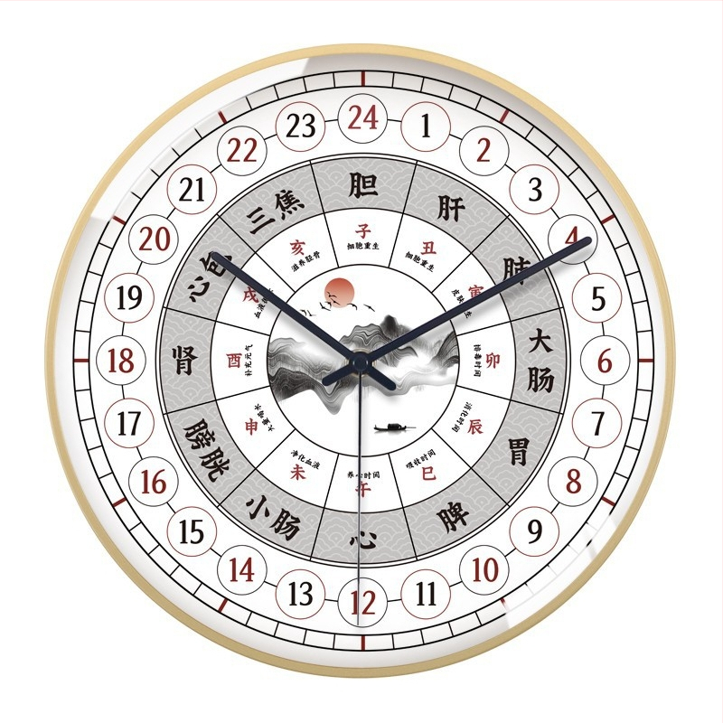 Fali kvaros óra, kör alakú, egyoldalas, fém ház, 4 cm vastagság, számlap laminált papírból, elemmel működik, modern minimalist design