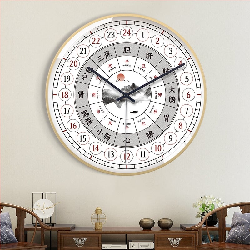 Fali kvaros óra, kör alakú, egyoldalas, fém ház, 4 cm vastagság, számlap laminált papírból, elemmel működik, modern minimalist design