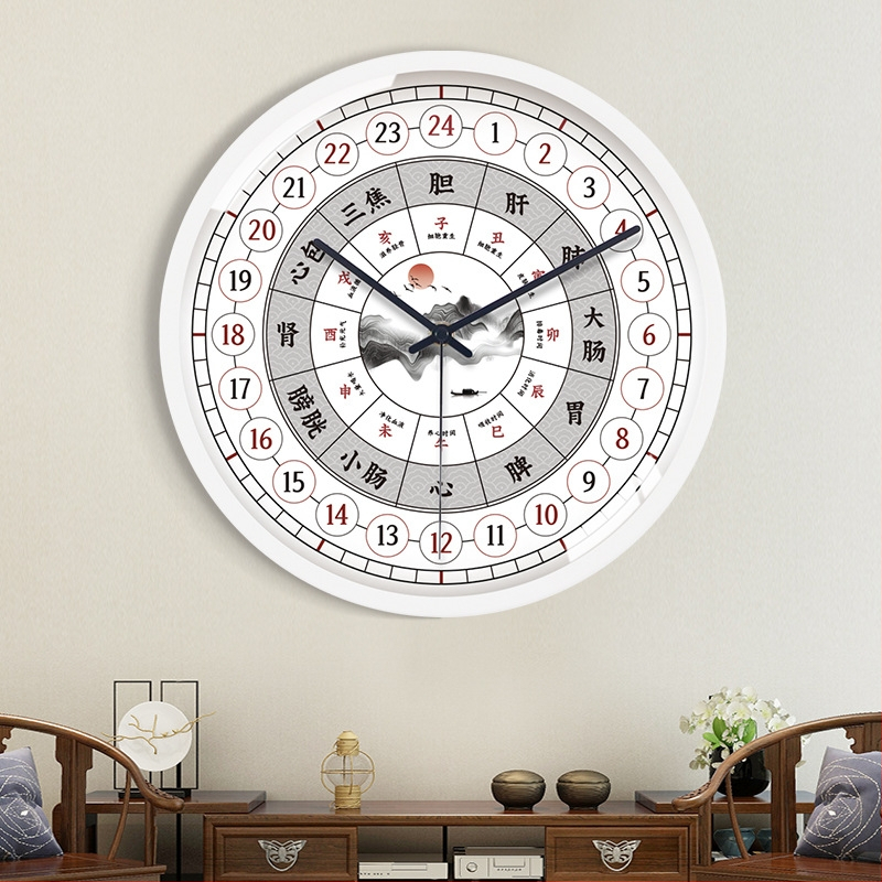 Fali kvaros óra, kör alakú, egyoldalas, fém ház, 4 cm vastagság, számlap laminált papírból, elemmel működik, modern minimalist design