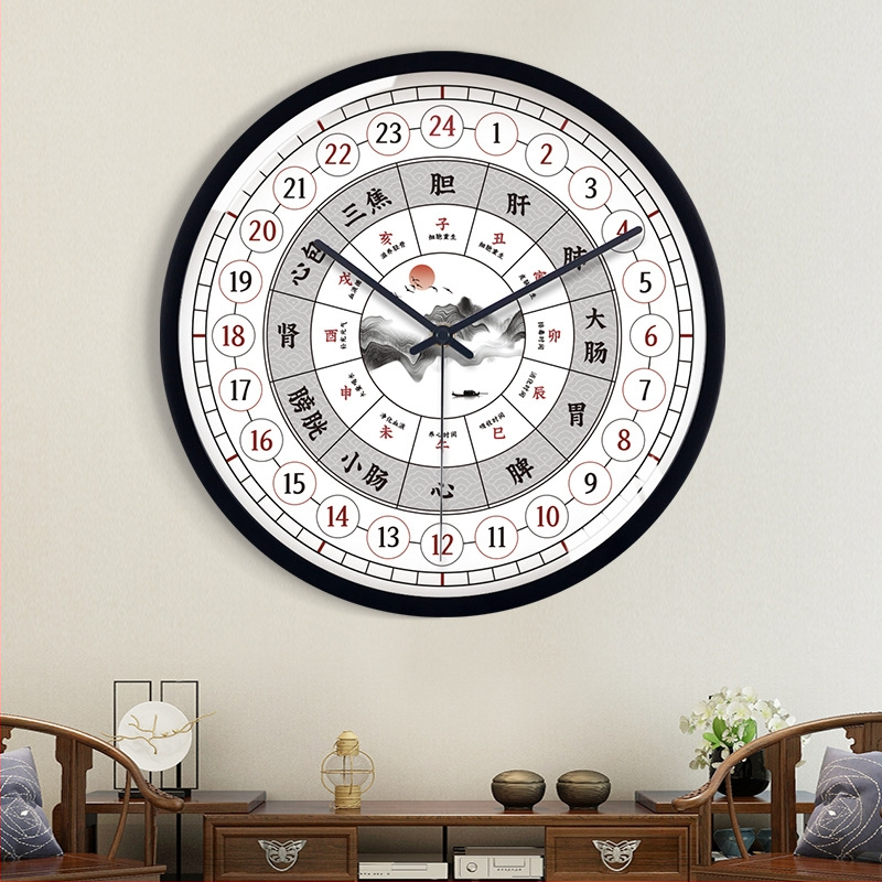 Fali kvaros óra, kör alakú, egyoldalas, fém ház, 4 cm vastagság, számlap laminált papírból, elemmel működik, modern minimalist design