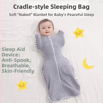 Новородено: спален чувал със завивка, чист памук, пълнеж 0,5 кг, за лято и пролетно–есенен период.